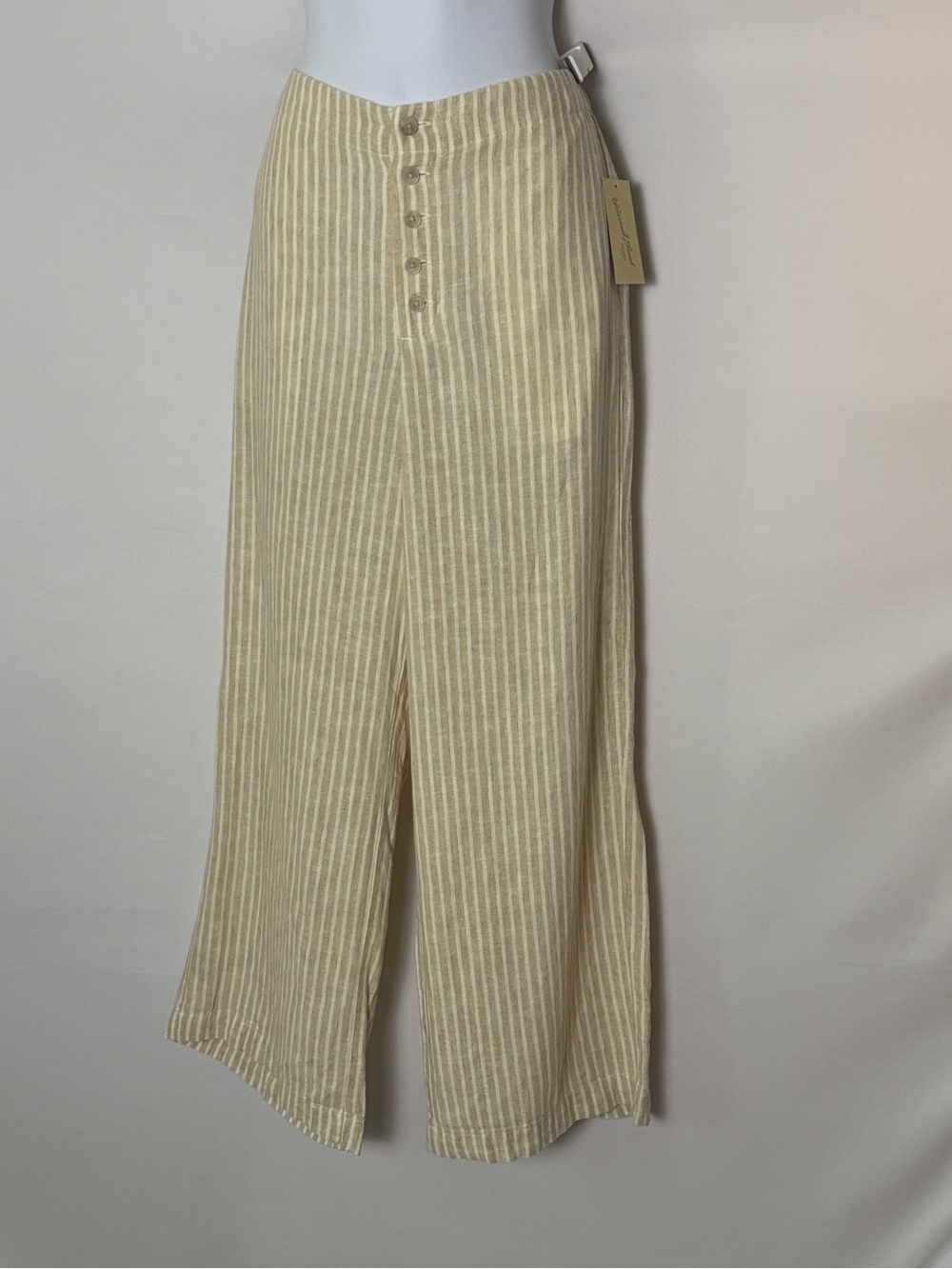 Universal Thread Cream and White Striped Wide-Leg Pants - Picture 2 of 8